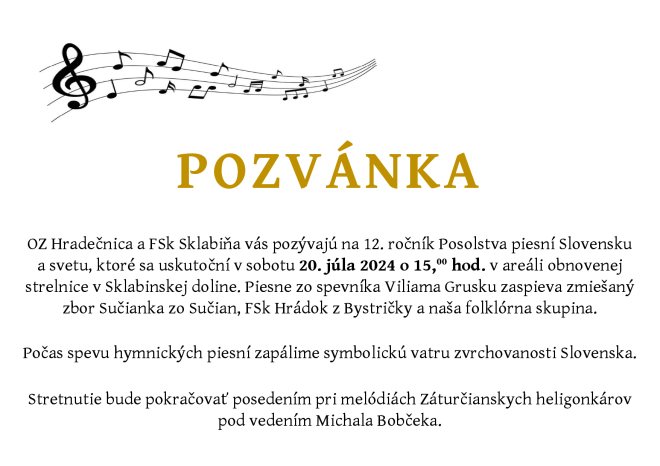 pozvánka na podujatie