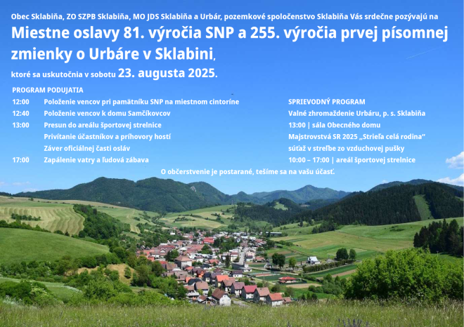 pozvánka na podujatie